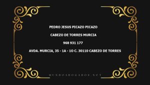 abogado Pedro Jesus Picazo Picazo en la localidad de Cabezo de Torres