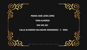 abogado Pedro José León López en la localidad de Vera