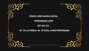 abogado Pedro Lopez-Gavela Noval en la localidad de Ponferrada