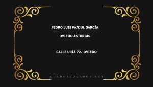 abogado Pedro Luis Fanjul García en la localidad de Oviedo