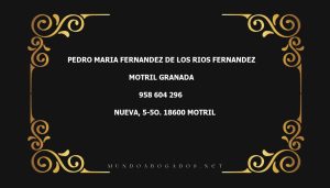 abogado Pedro Maria Fernandez De Los Rios Fernandez en la localidad de Motril