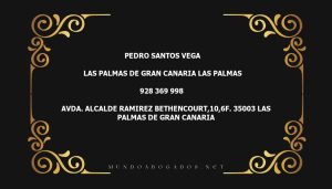 abogado Pedro Santos Vega en la localidad de Las Palmas de Gran Canaria