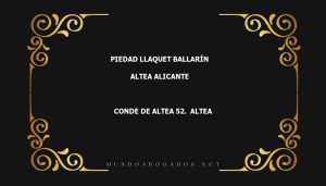 abogado Piedad Llaquet Ballarín en la localidad de Altea