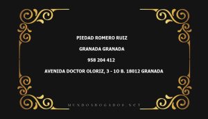 abogado Piedad Romero Ruiz en la localidad de Granada