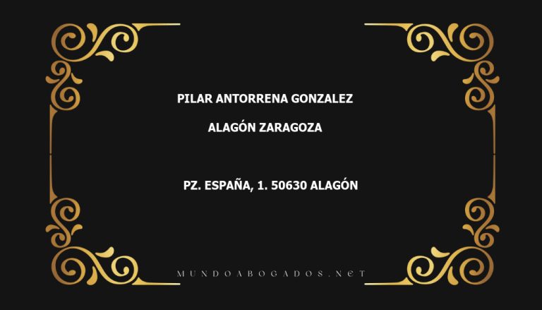 abogado Pilar Antorrena Gonzalez en la localidad de Alagón