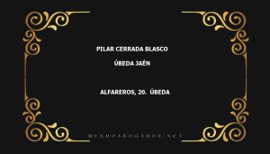 abogado Pilar Cerrada Blasco en la localidad de Úbeda