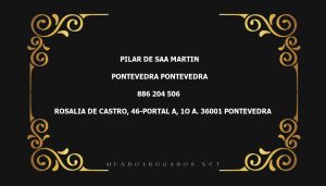 abogado Pilar De Saa Martin en la localidad de Pontevedra