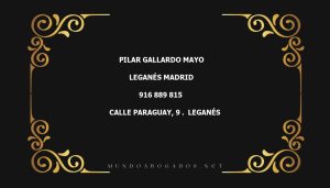 abogado Pilar Gallardo Mayo en la localidad de Leganés