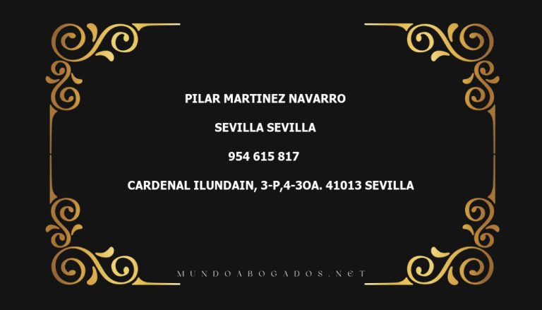 abogado Pilar Martinez Navarro en la localidad de Sevilla