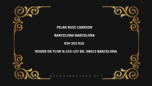 abogado Pilar Ruiz Carrion en la localidad de Barcelona