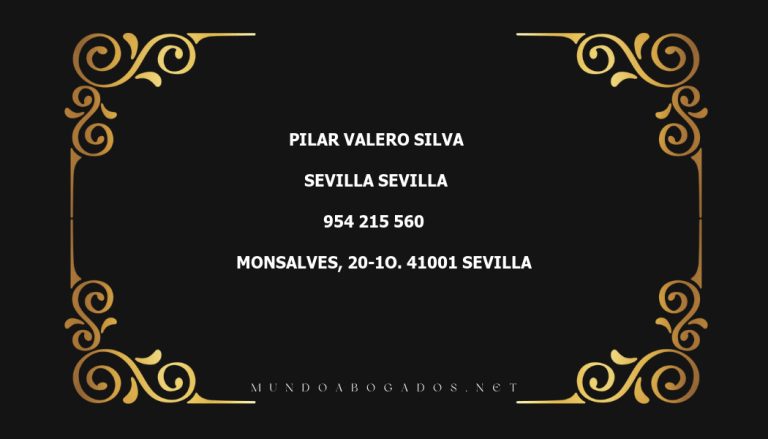 abogado Pilar Valero Silva en la localidad de Sevilla