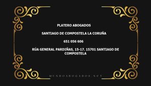 abogado Platero Abogados en la localidad de Santiago de Compostela