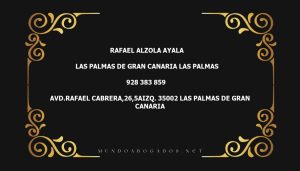 abogado Rafael Alzola Ayala en la localidad de Las Palmas de Gran Canaria