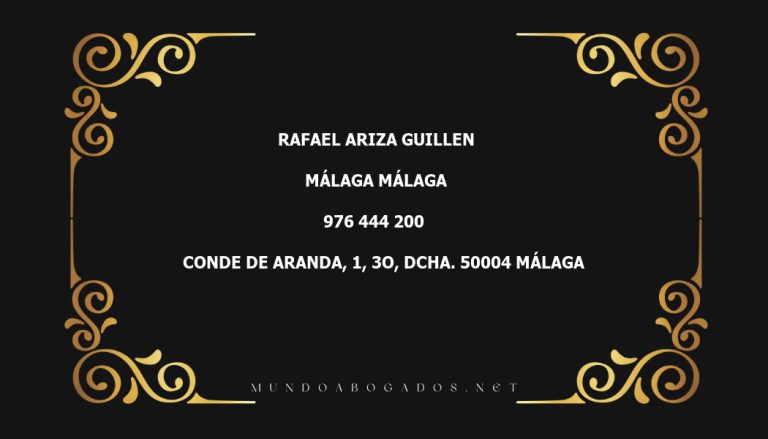 abogado Rafael Ariza Guillen en la localidad de Málaga