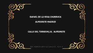 abogado Rafael De La Vega Churruca en la localidad de Alpedrete