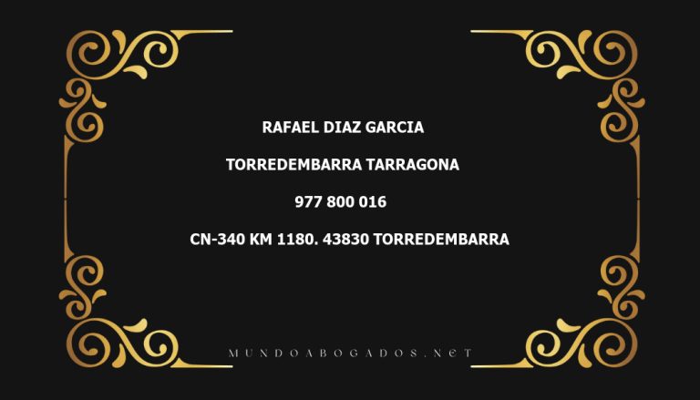 abogado Rafael Diaz Garcia en la localidad de Torredembarra