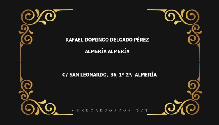 abogado Rafael Domingo Delgado Pérez en la localidad de Almería