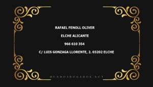 abogado Rafael Fenoll Oliver en la localidad de Elche