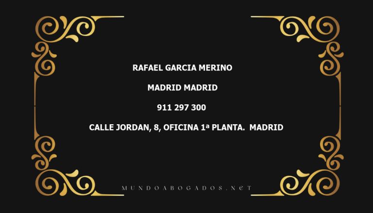 abogado Rafael Garcia Merino en la localidad de Madrid