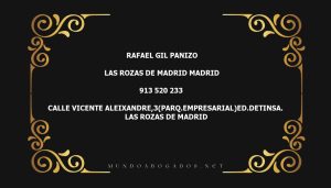 abogado Rafael Gil Panizo en la localidad de Las Rozas de Madrid