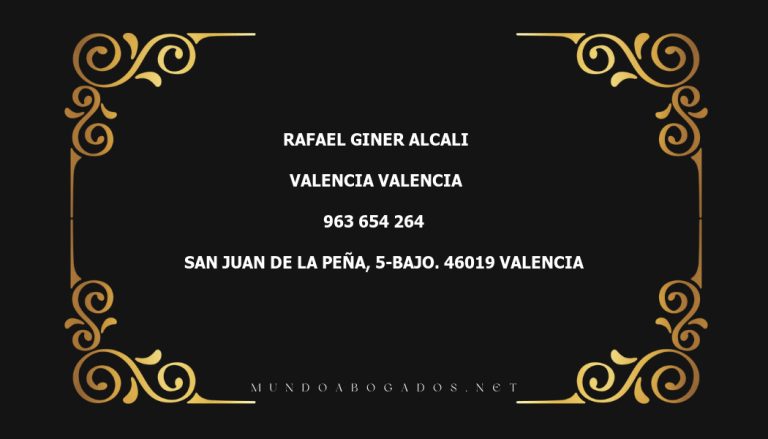 abogado Rafael Giner Alcali en la localidad de Valencia