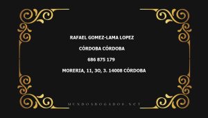 abogado Rafael Gomez-Lama Lopez en la localidad de Córdoba