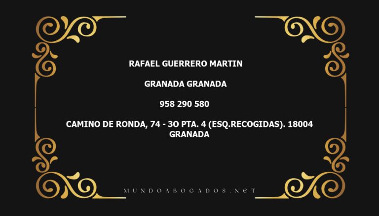 abogado Rafael Guerrero Martin en la localidad de Granada