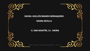 abogado Rafael Guillén Brando Berraquero en la localidad de Osuna