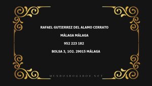 abogado Rafael Gutierrez Del Alamo Cerrato en la localidad de Málaga