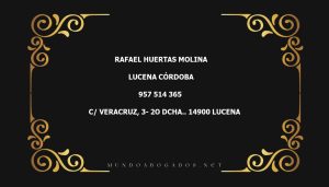 abogado Rafael Huertas Molina en la localidad de Lucena