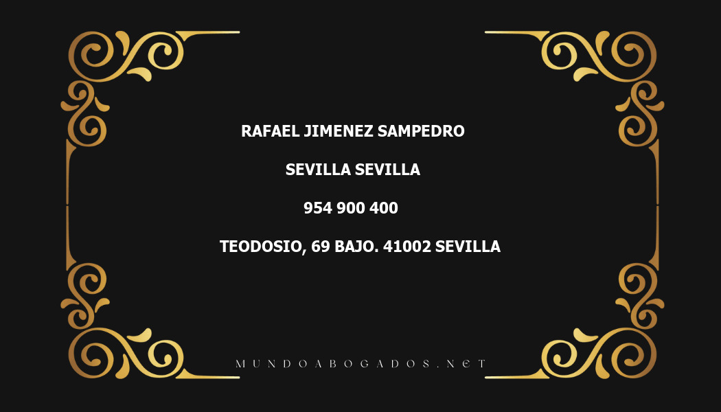 abogado Rafael Jimenez Sampedro en la localidad de Sevilla