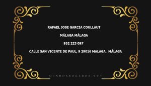 abogado Rafael Jose Garcia Coullaut en la localidad de Málaga