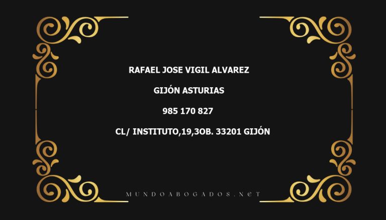 abogado Rafael Jose Vigil Alvarez en la localidad de Gijón