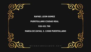 abogado Rafael Leon Gomez en la localidad de Puertollano