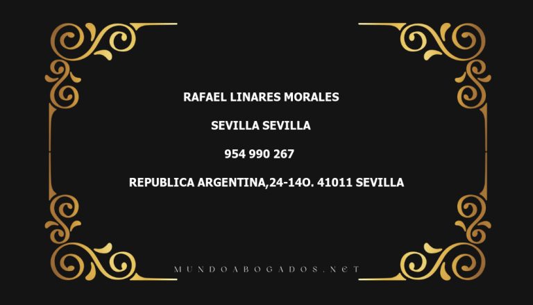 abogado Rafael Linares Morales en la localidad de Sevilla