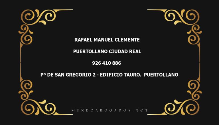 abogado Rafael Manuel Clemente en la localidad de Puertollano