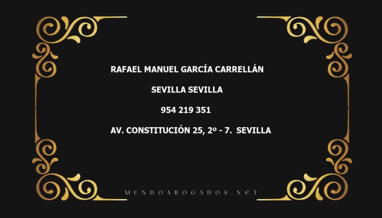 abogado Rafael Manuel García Carrellán en la localidad de Sevilla