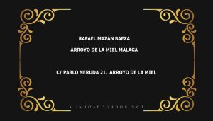 abogado Rafael Mazán Baeza en la localidad de Arroyo de la Miel