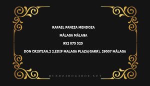 abogado Rafael Paniza Mendoza en la localidad de Málaga