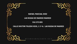 abogado Rafael Pascual Diez en la localidad de Las Rozas de Madrid