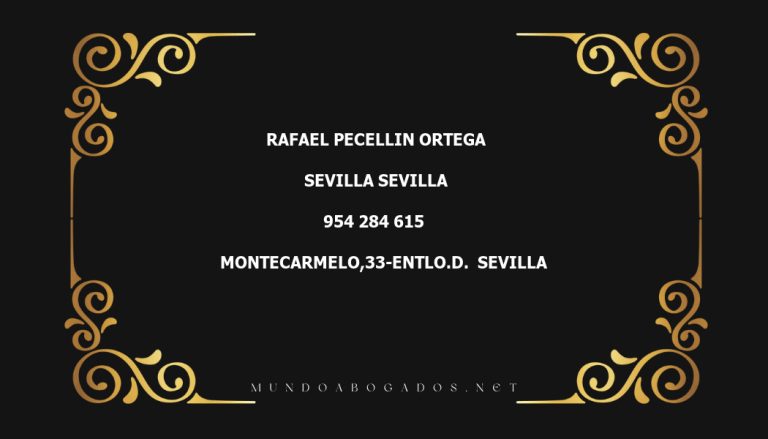 abogado Rafael Pecellin Ortega en la localidad de Sevilla