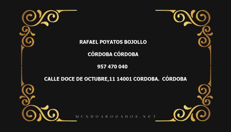 abogado Rafael Poyatos Bojollo en la localidad de Córdoba