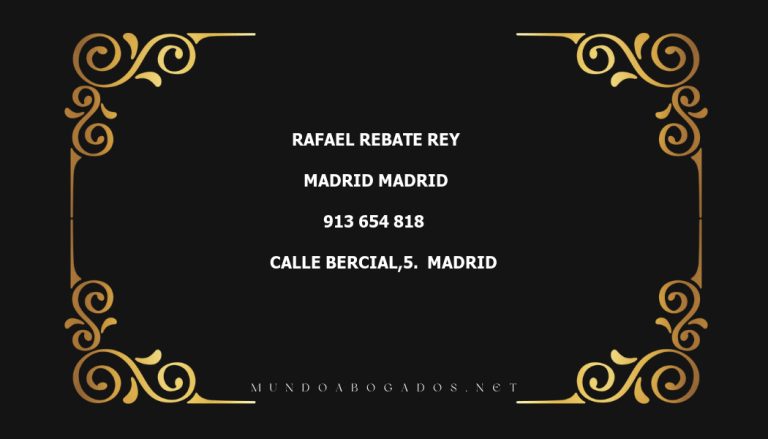 abogado Rafael Rebate Rey en la localidad de Madrid