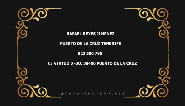 abogado Rafael Reyes Jimenez en la localidad de Puerto de la Cruz