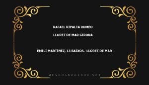 abogado Rafael Ripalta Romeo en la localidad de Lloret de Mar