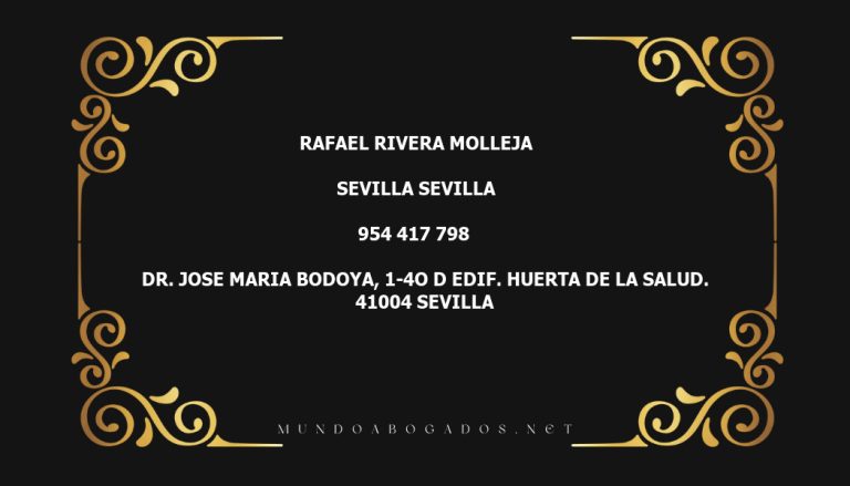 abogado Rafael Rivera Molleja en la localidad de Sevilla