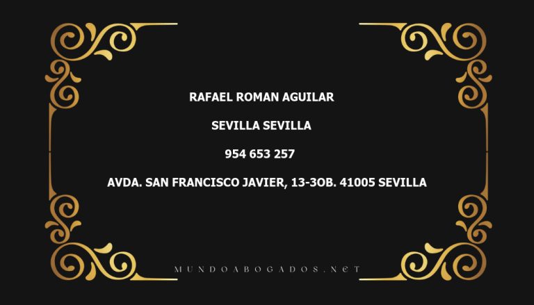 abogado Rafael Roman Aguilar en la localidad de Sevilla