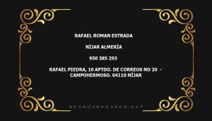 abogado Rafael Roman Estrada en la localidad de Níjar