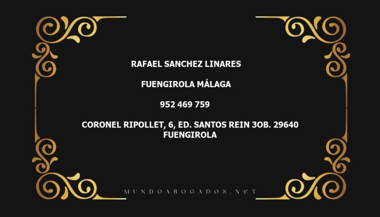 abogado Rafael Sanchez Linares en la localidad de Fuengirola