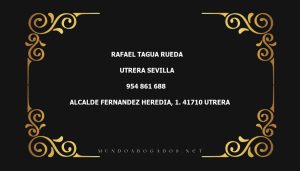 abogado Rafael Tagua Rueda en la localidad de Utrera